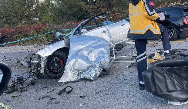 Ankara'da iki otomobil çarpıştı: 1 ölü, 2 yaralı