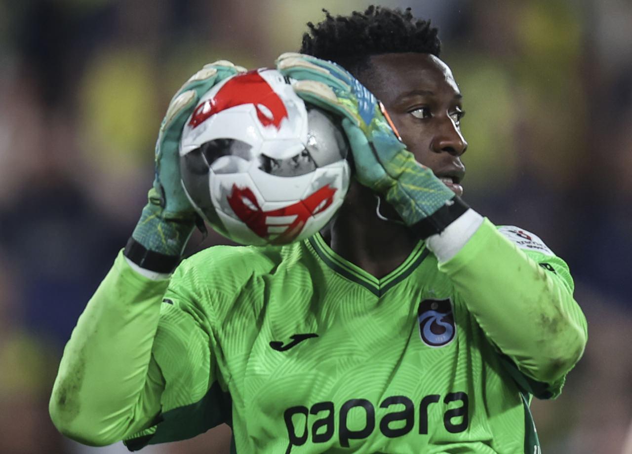Trabzonspor kalecisi Andre Onana, Fenerbahçe karşısında, 14 Eylül 2025