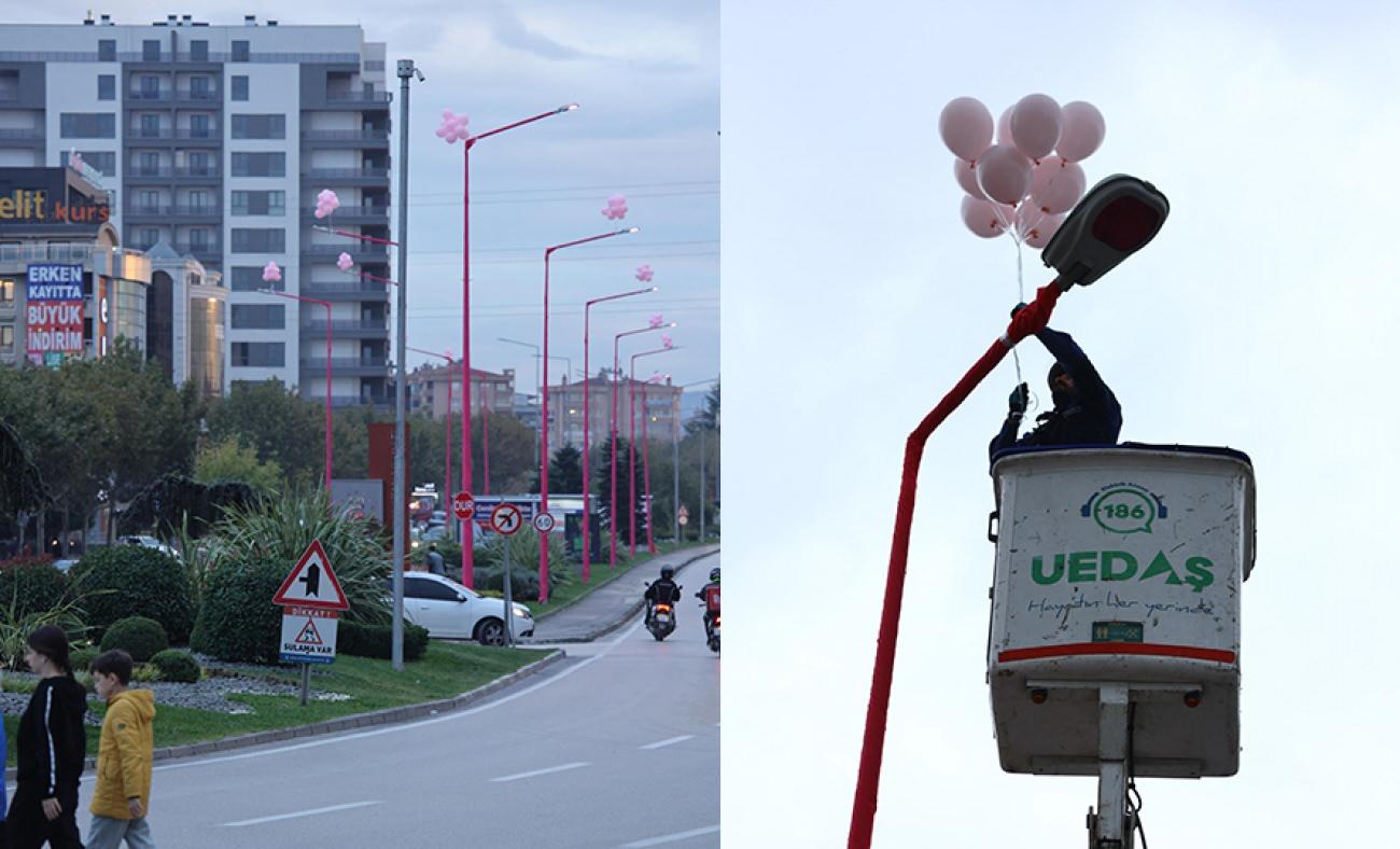 UEDAŞ’tan anlamlı proje: 'Pembe Lambalarla Erken Teşhise Dikkat'