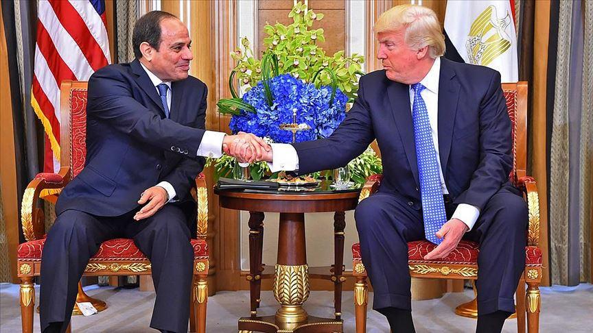 Mısır Cumhurbaşkanı Abdulfettah es-Sisi ve ABD Başkanı Donald Trump
