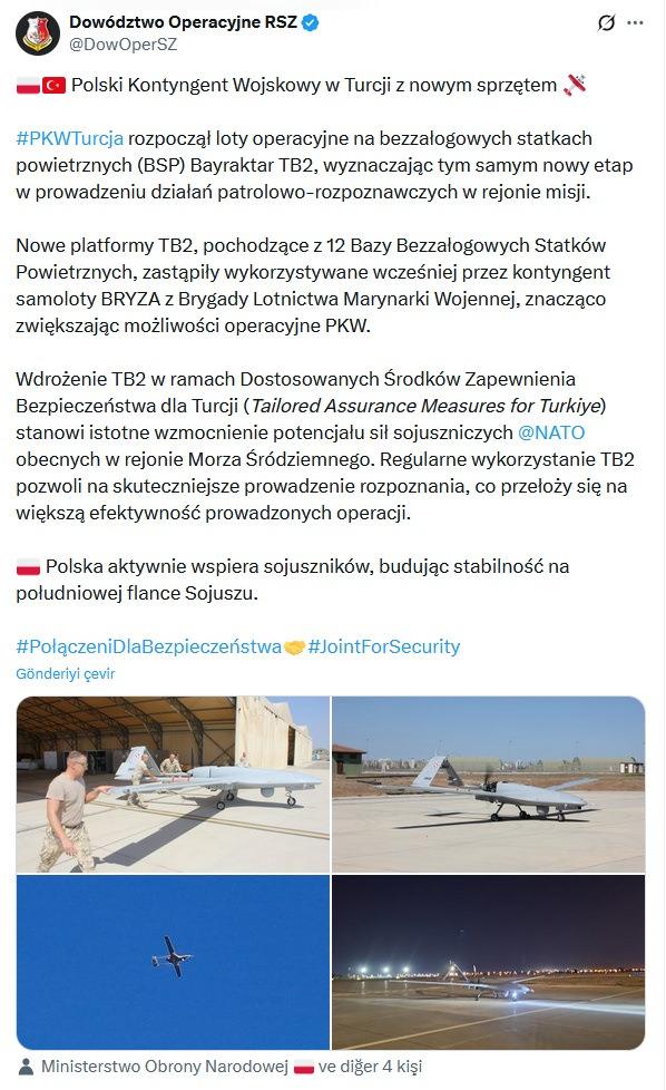 Polonya Silahlı Kuvvetleri Harekat Komutanlığının paylaşımı