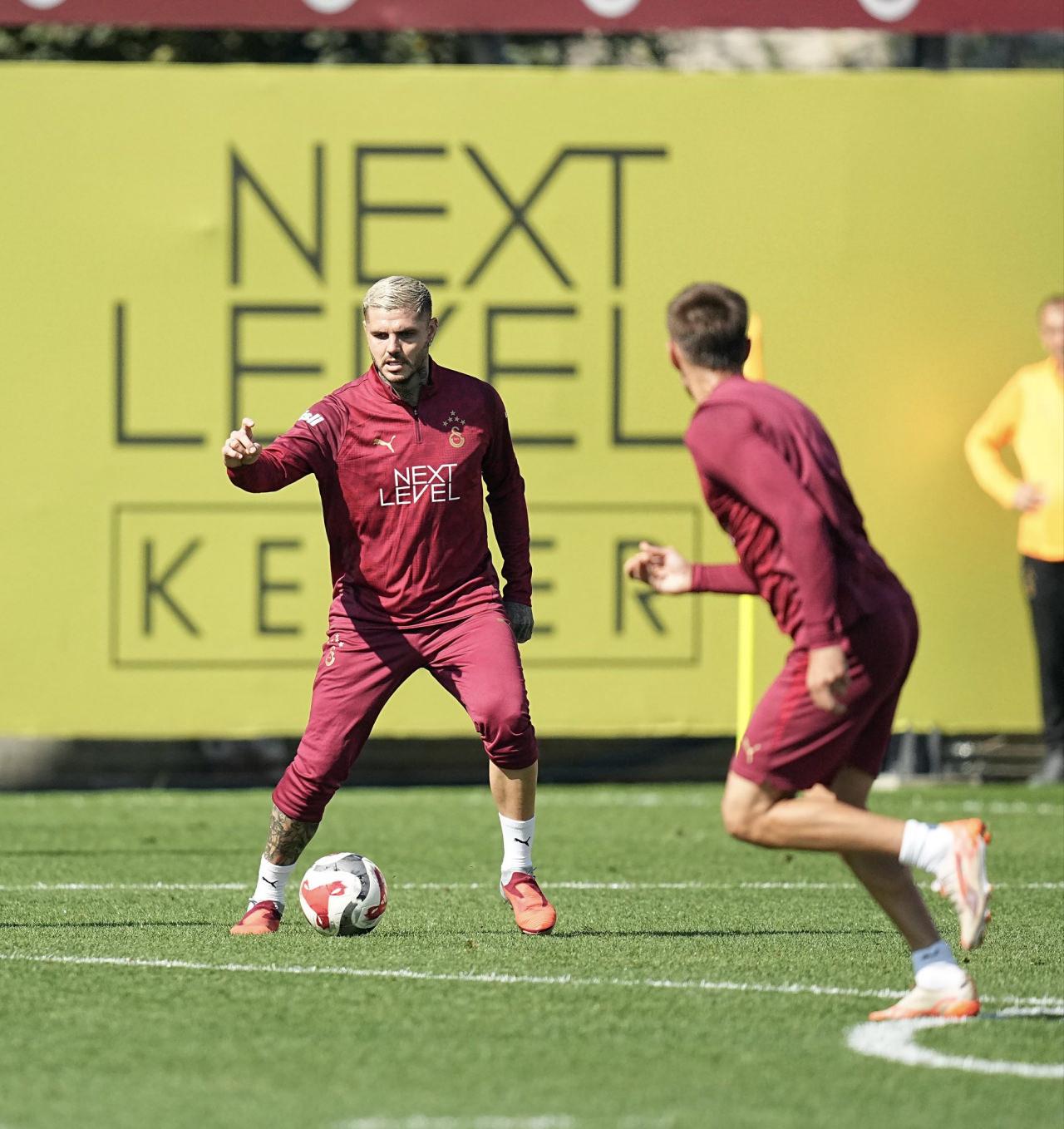 Mauro Icardi, Galatasaray antrenmanında, 10 Ekim 2025