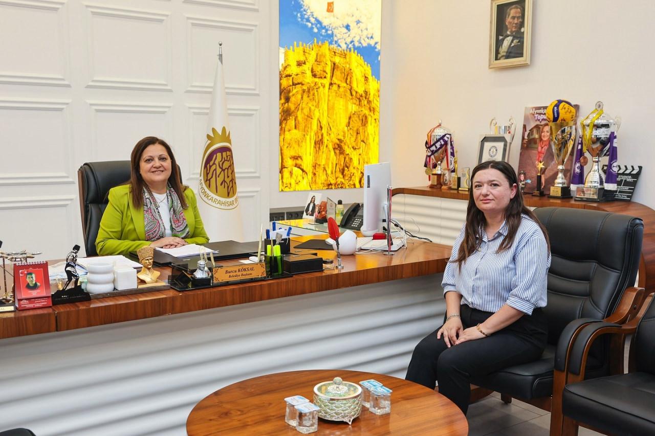 Afyonkarahisar Belediye Başkanı Burcu Köksal ve Evciler Belediyesi Başkanı Berrin Uğurlu