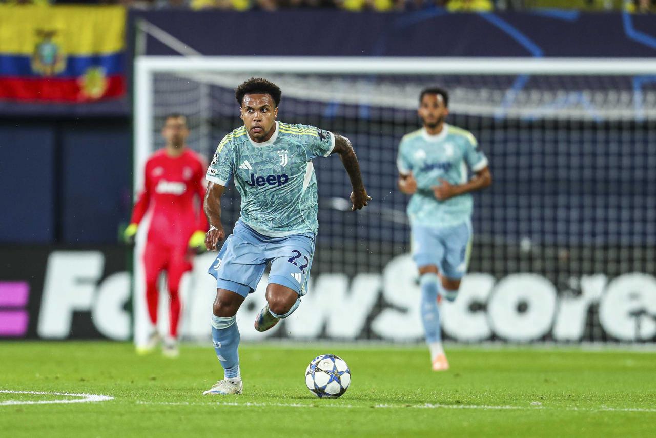 Weston McKennie, UEFA Şampiyonlar Ligi'nde 2-2 sona eren Villarreal - Juventus maçında, 1 Ekim 2025 