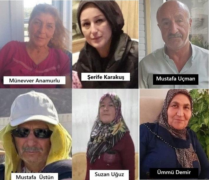 Kazada hayatını kaybeden tarım işçileri. 