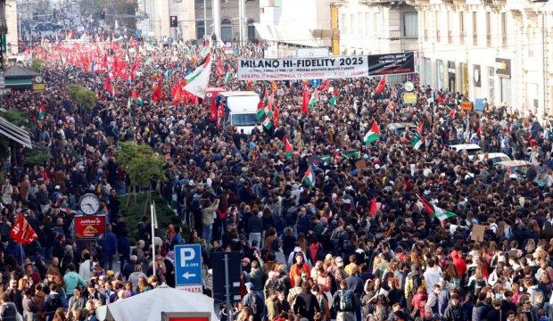 İtalya'da İsrail Milli Takım'ı protesto edildi: FIFA'ya 'men edin' &ccedil;ağrısı
