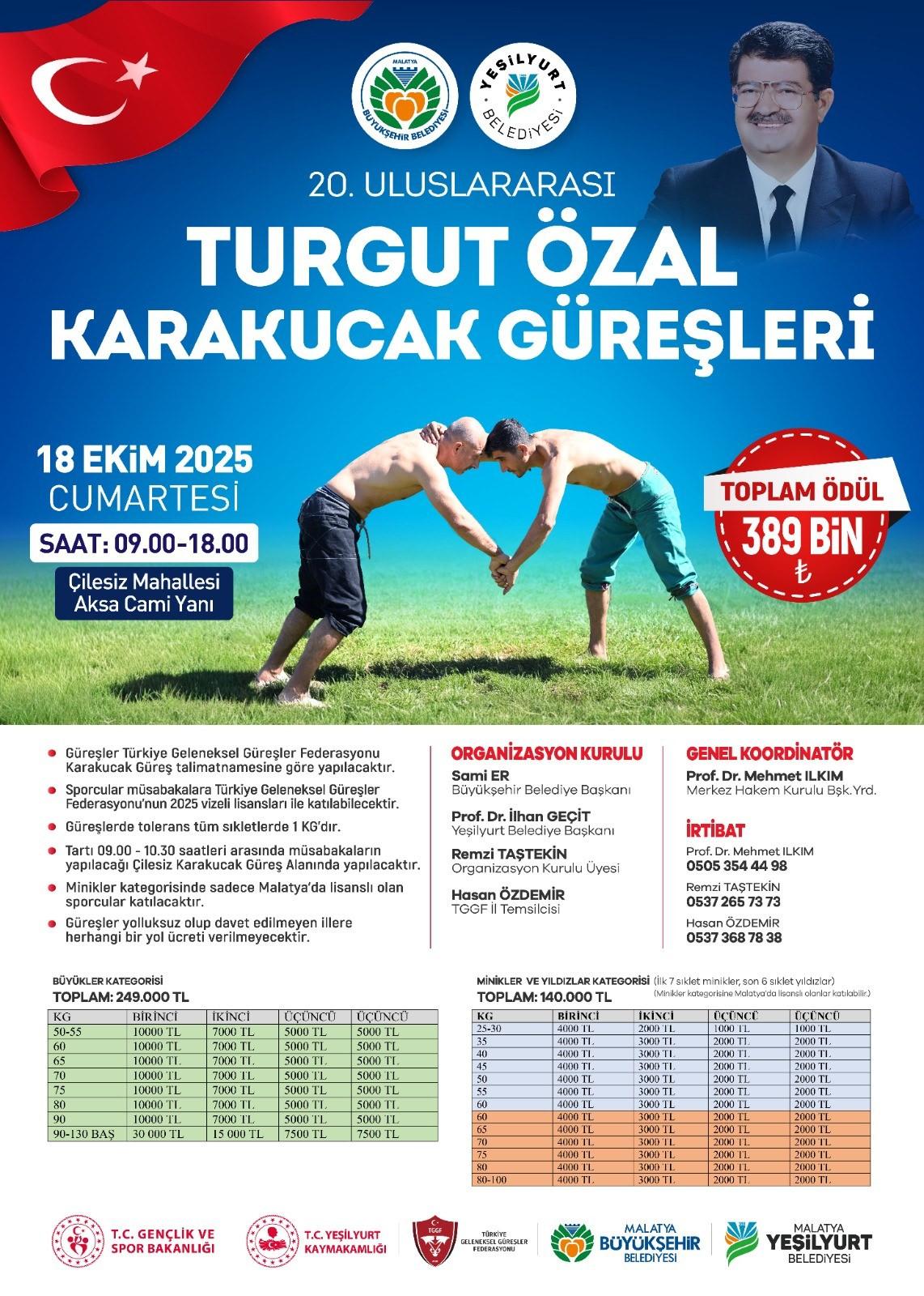 20. Uluslararası Turgut Özal Karakucak Güreşleri
