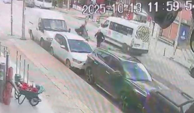 Ümraniye’de motosiklet yayaya çarptı