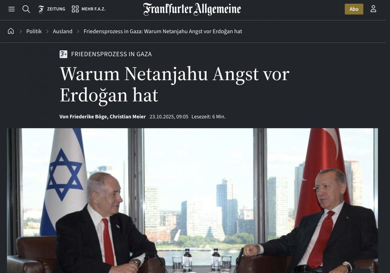 Frankfurter Allgemeine Zeitung'un haberi