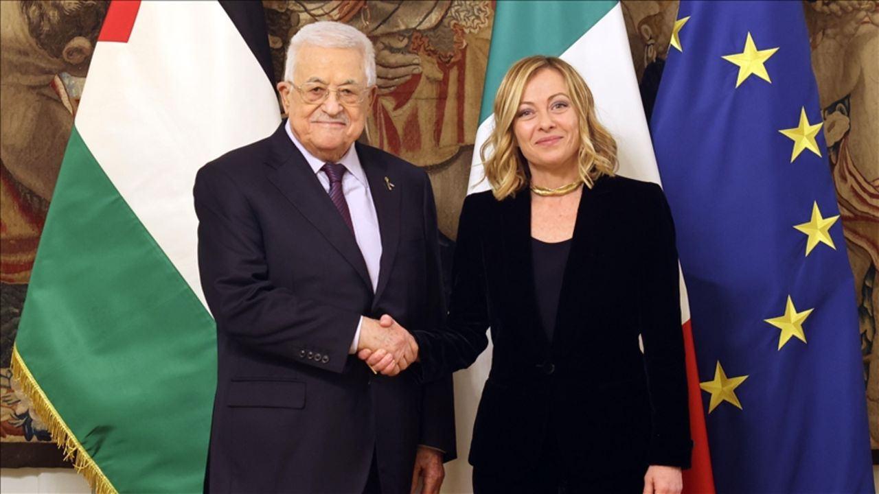 Mahmud Abbas ve Giorgia Meloni