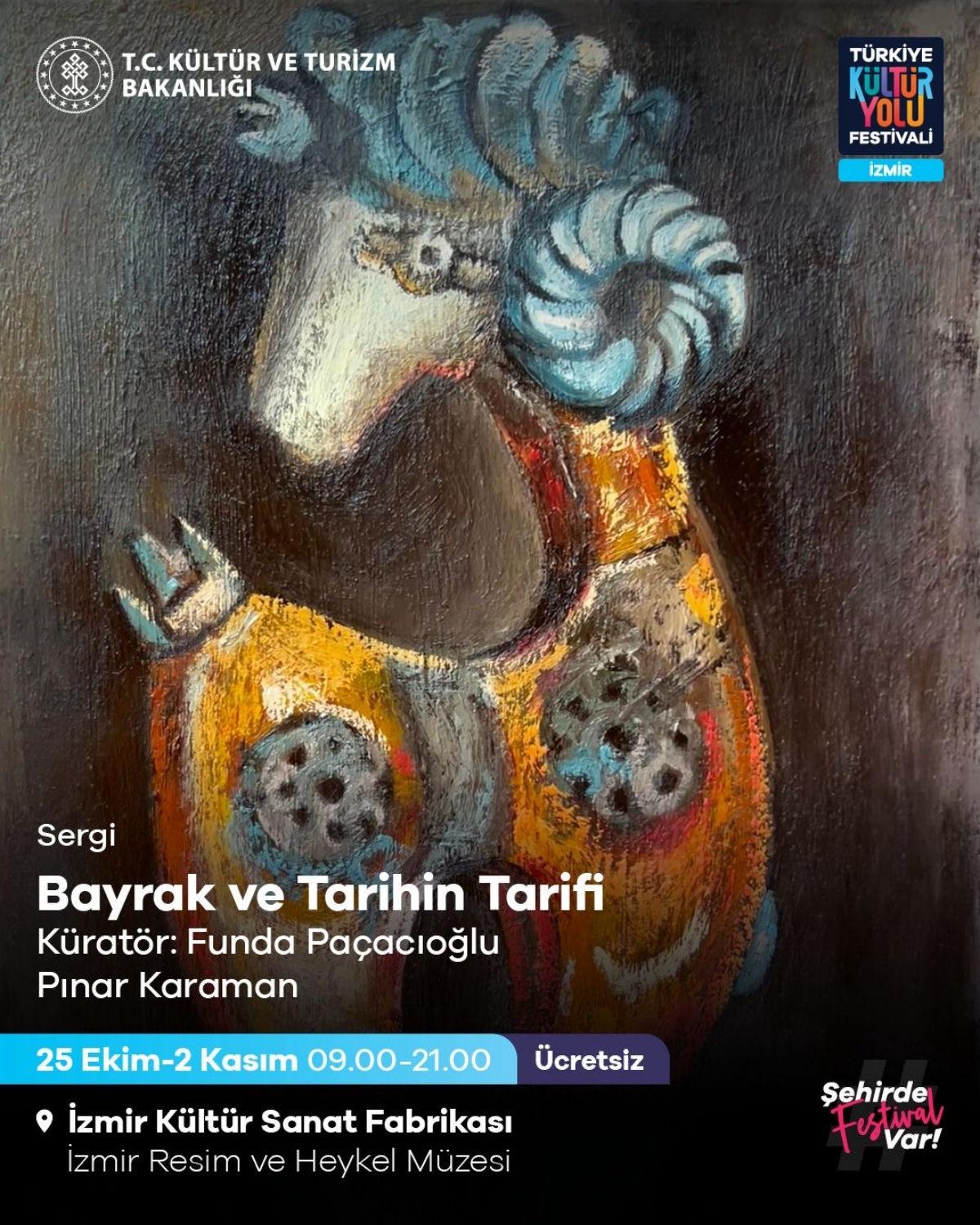 “Bayrak ve Tarihin Tarifi” sergisi, ziyaretçileri beğenisini kazanıyor.