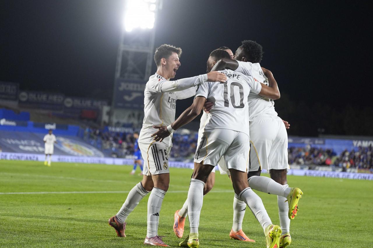Real Madrid'in Getafe karşısındaki gol kutlaması, 20 Ekim 2025