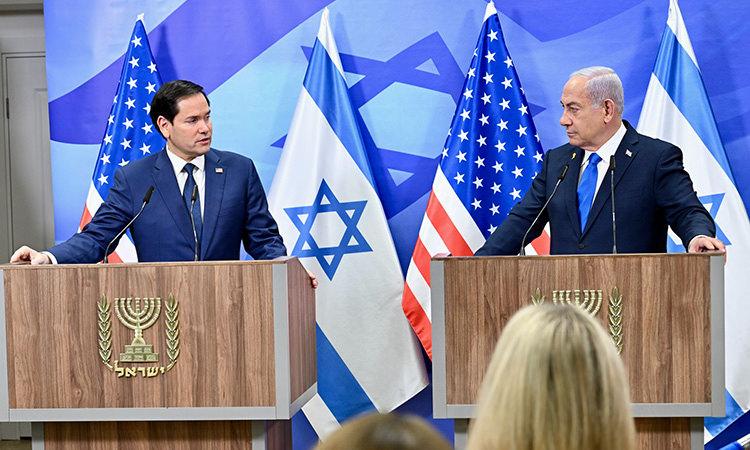 ABD Dışişleri Bakanı Marco Rubio (solda) ve İsrail Başbakanı Binyamin Netanyahu (sağda)