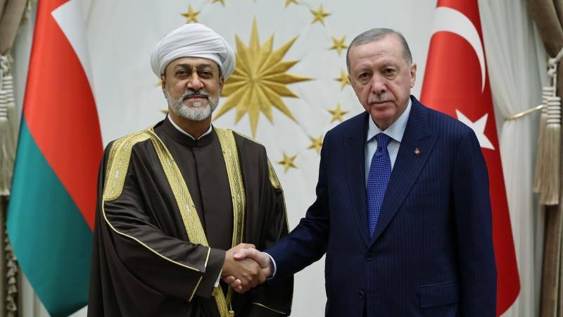 Umman Sultanı Heysem bin Tarık ve Cumhurbaşkanı Recep Tayyip Erdoğan 