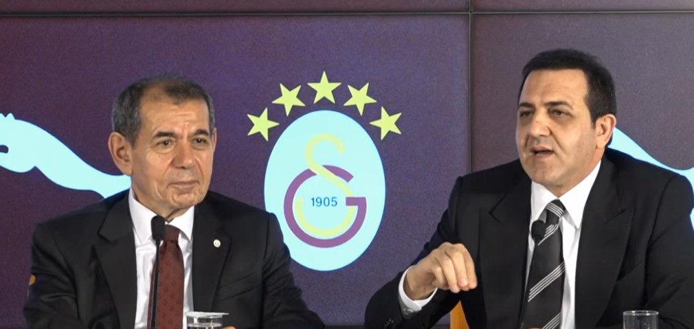 Galatasaray başkanı Dursun Özbek ve Sportif AŞ Başkanvekili Abdullah Kavukcu