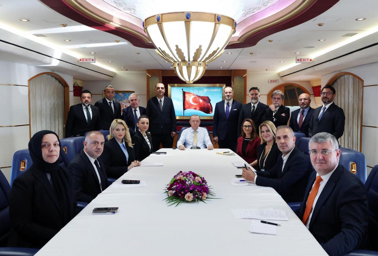 Cumhurbaşkanı Erdoğan'ın uçak görüntüsü