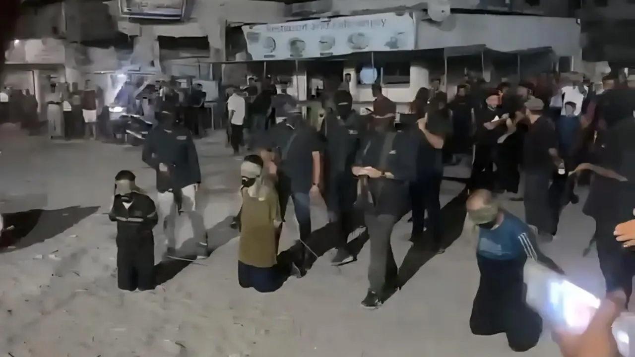 Operasyonlarla ele geçirilen çete üyeleri halka açık alanlarda cezalandırıldı.