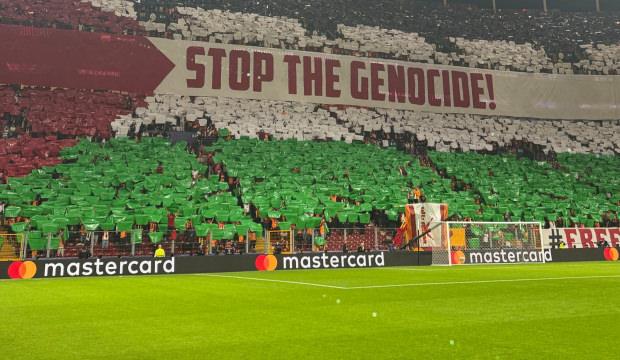 Galatasaray'dan dünyaya mesaj! Devler Ligi'nde Gazze unutulmadı