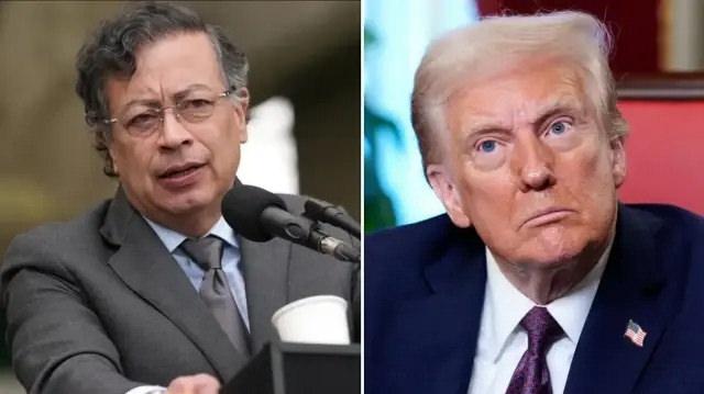 Kolombiya Cumhurbaşkanı Gustavo Petro ve ABD Başkanı Donald Trump