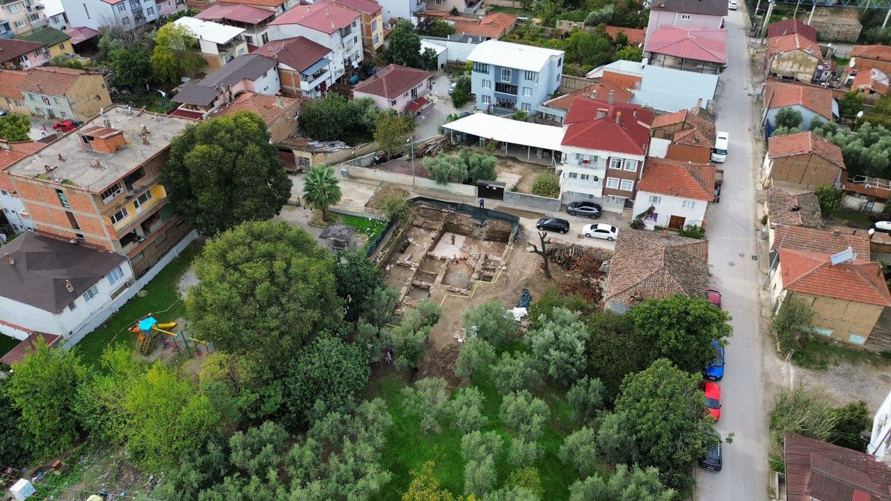 İznik'te keşfedilen mozikten görüntü