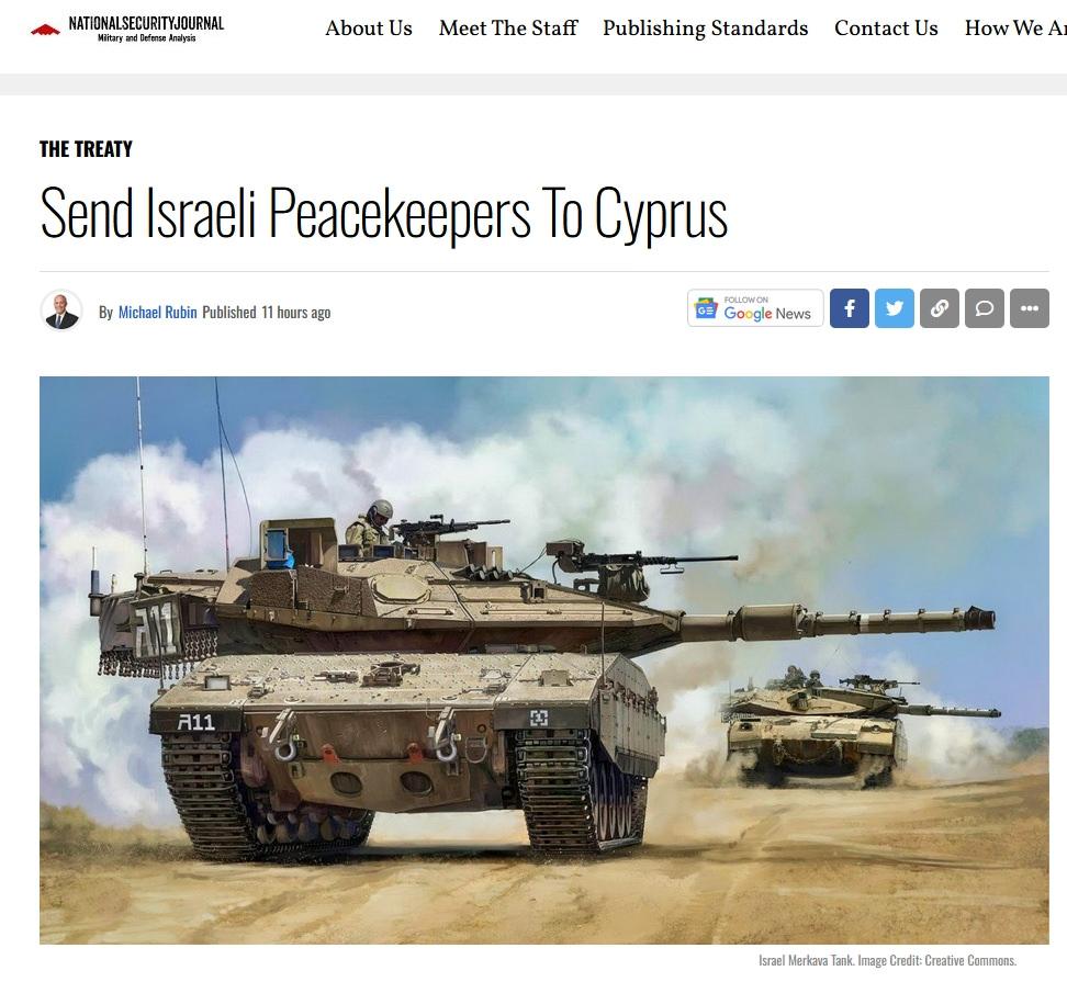 Rubin'in 'Kıbrıs’a İsrailli Barış Gücü Gönderin' başlıklı yazısı