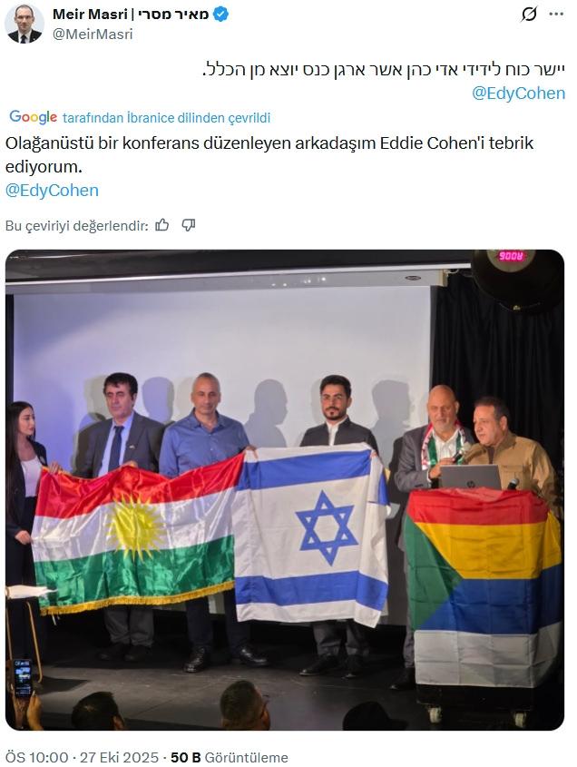 İbrani Üniversitesi Öğretim Üyesi Meir Masri'nin konuya ilişkin paylaşımı