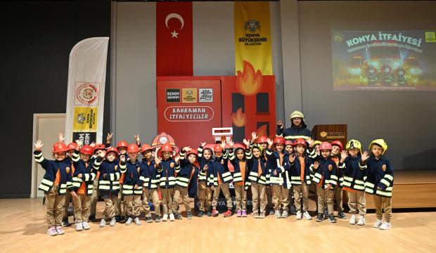 Konya Büyükşehir 31 ilçede öğrencilere itfaiye bilinci kazandırıyor