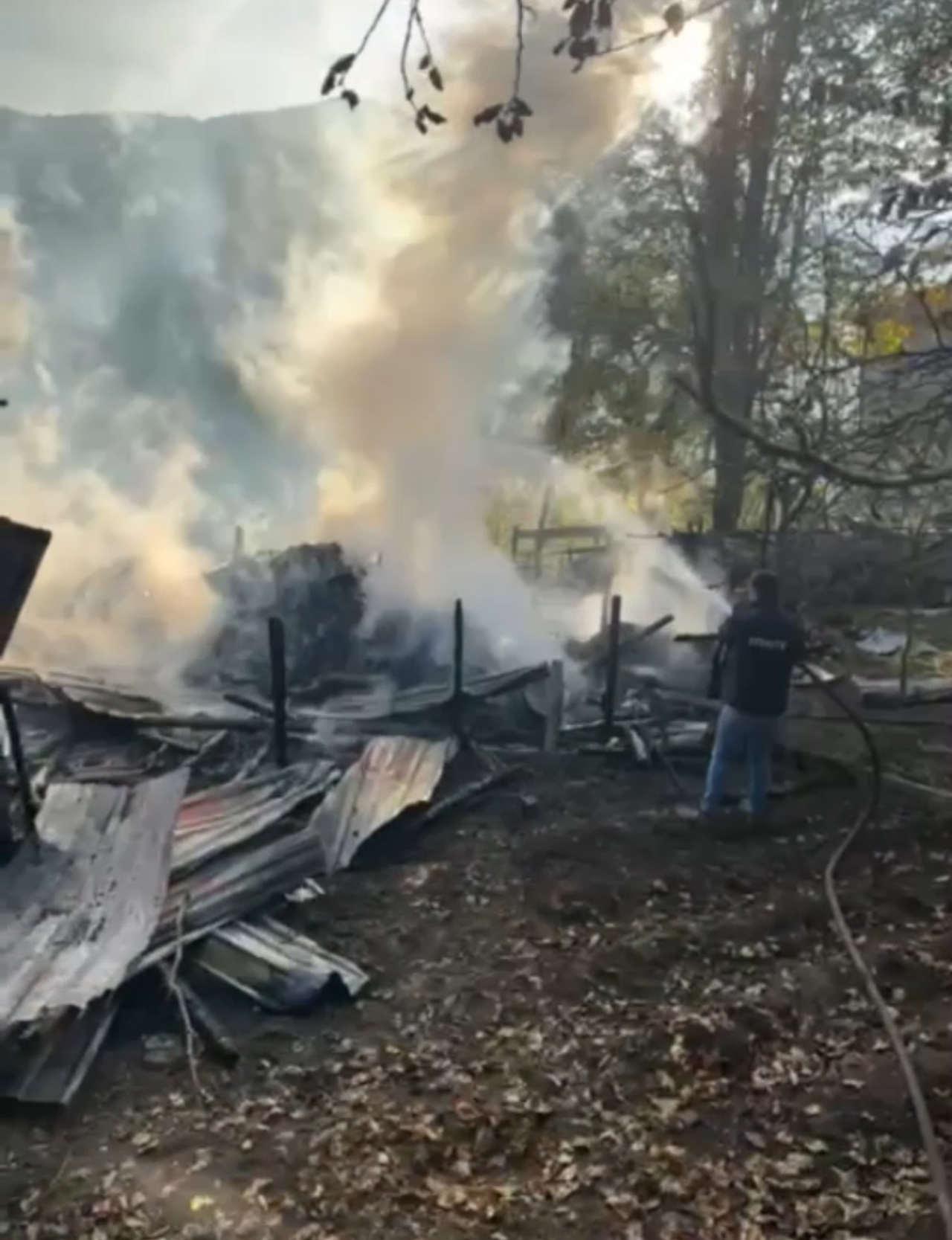 Yangın yerinden görüntü