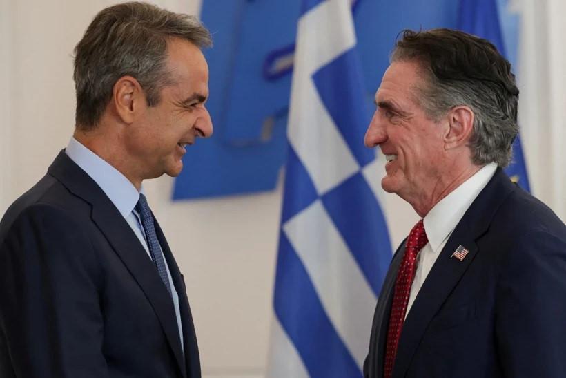 Yunanistan Başbakanı Kiryakos Miçotakis- ABD İçişleri Bakanı Doug Burgum