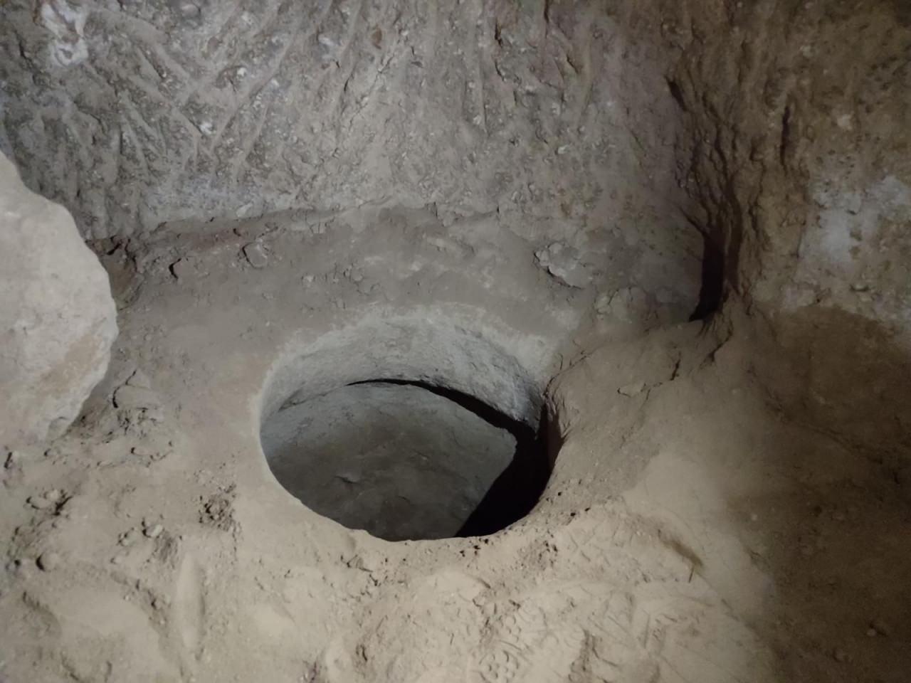 Nevşehir'de keşfettikleri yer altı şehrinde define arayan 2 zanlı yakalandı