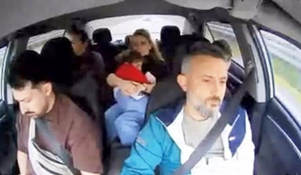 Taksi şoförü, 6 kişinin canını ustaca manevrayla kurtardı