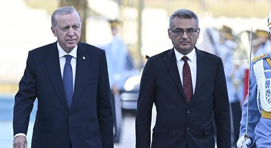 Cumhurbaşkanı Recep Tayyip Erdoğan ve Kuzey Kıbrıs Türk Cumhuriyeti (KKTC) Cumhurbaşkanı Tufan Erhürman