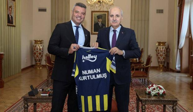 Fenerbahçe Başkanı Saran, TBMM Başkanı Kurtulmuş'u ziyaret etti