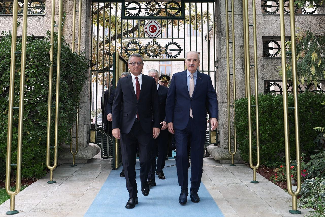KKTC Cumhurbaşkanı Tufan Erhürman, TBMM Başkanı Numan Kurtulmuş ile Ankara'da görüştü.