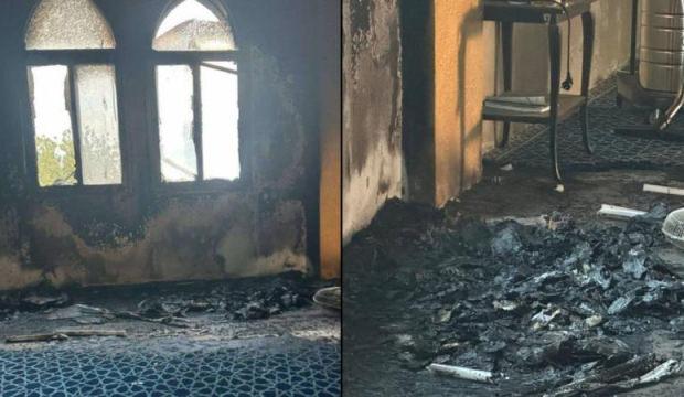 İsrailli işgalcilerden alçak saldırı! Camiyi kundakladılar! 