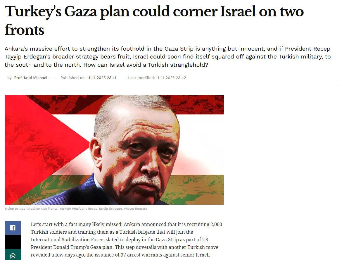 İsrael Hayom gzetesinde 11 Kasım 2025