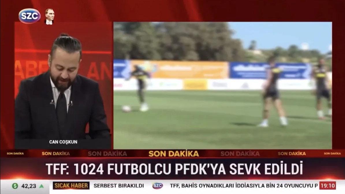 Sözcü TV yayınından bir görüntü.