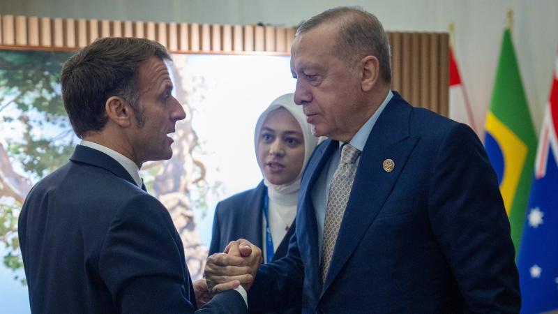 Cumhurbaşkanı Recep Tayyip Erdoğan ve Fransa Cumhurbaşkanı Emmanuel Macron