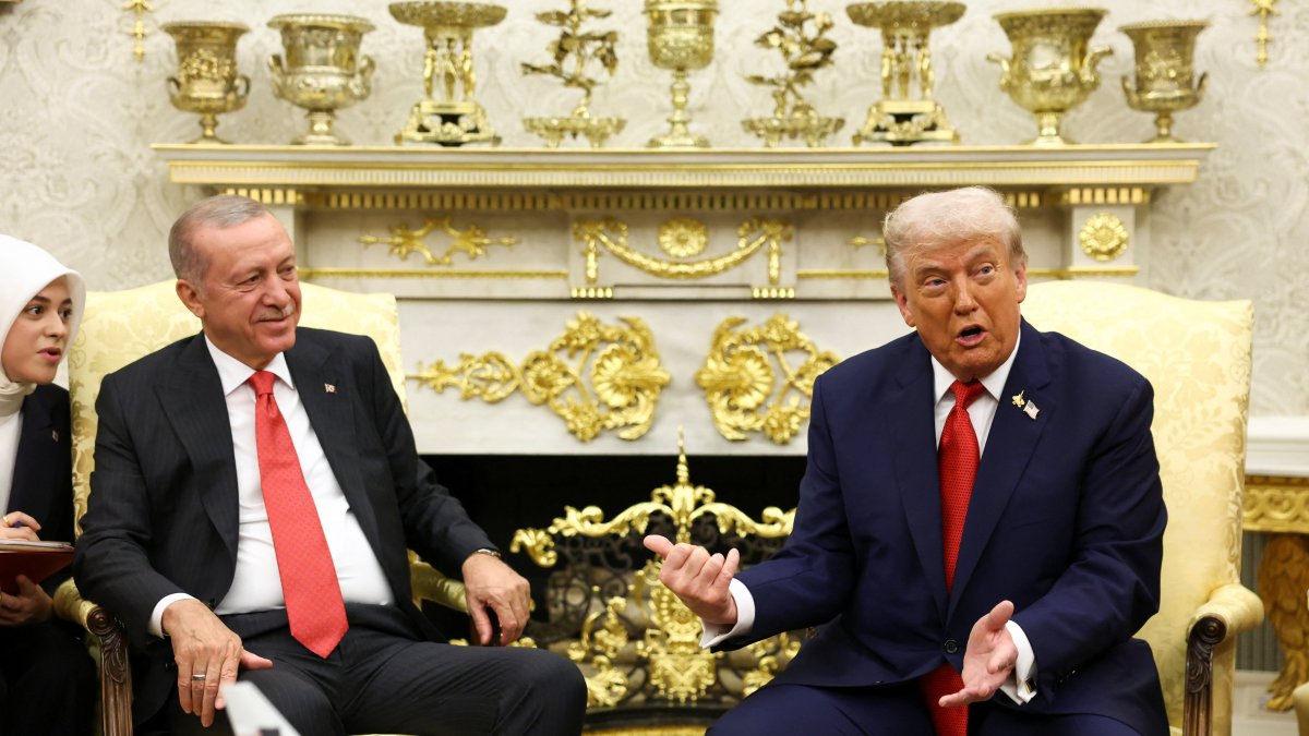 Erdoğan-Trump görüşmesinden görüntü