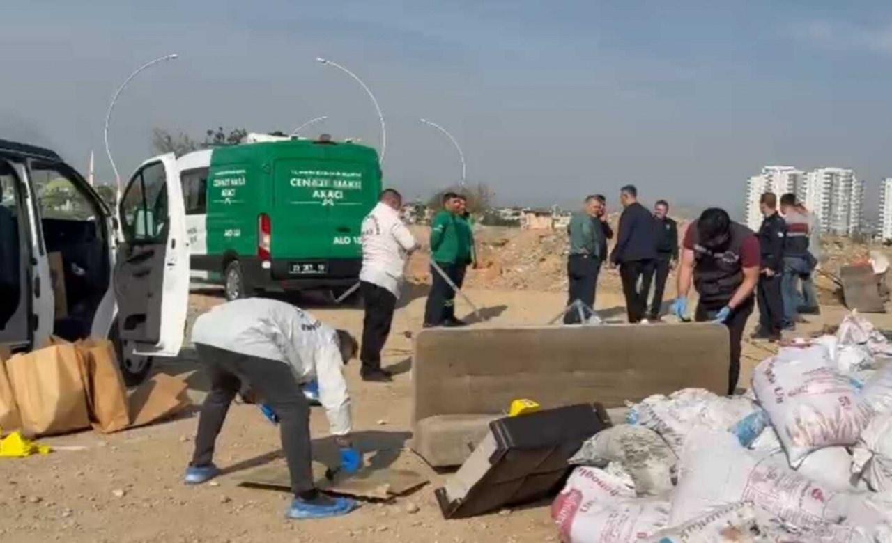 Kimliği belirsiz cesedin bulunduğu olay yeri.