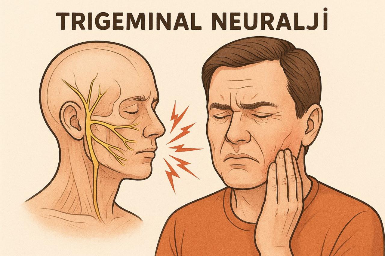  'Trigeminal nevralji' hastalığına ilişkin yapay zekaya yaptırılan görsel çalışması.