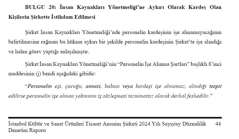 Sayıştay raporundan