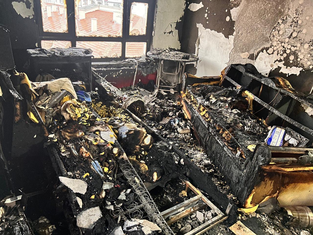 Yanan evin son hali. 