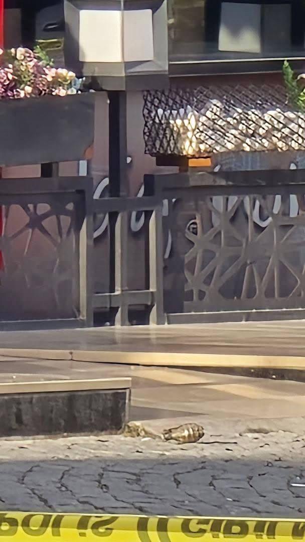 Otele atılan el bombası...