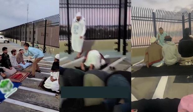 ABD'de namaz kılan Müslüman öğrenciler hedef alındı! Hakaret ve saldırı anları kaydedildi
