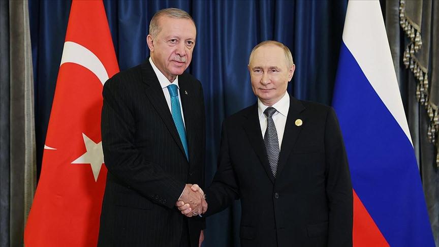 Cumhurbaşkanı Recep Tayyip Erdoğan, Rusya Federasyonu Devlet Başkanı Vladimir Putin ile