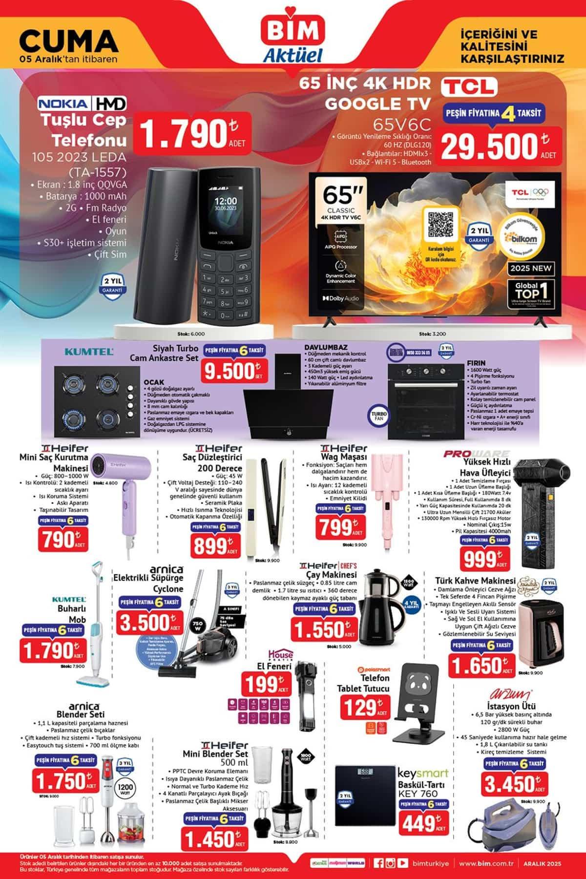 BİM 5 Aralık Aktüel Ürünler Kataloğu