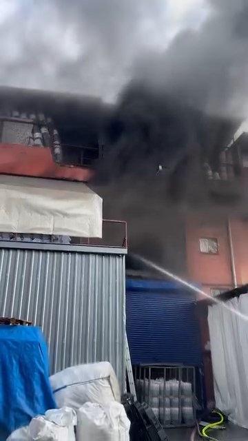 Yangın yerinden görüntü