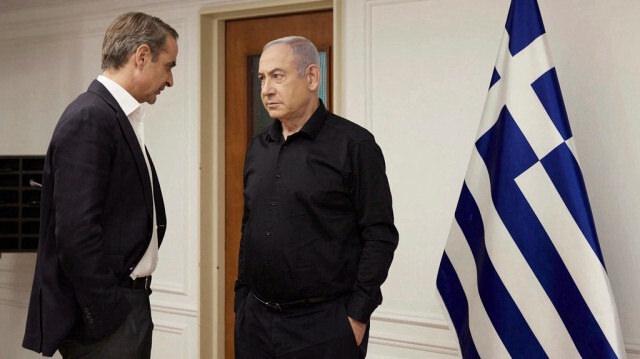 Miçotakis, İsrail Başbakanı Binyamin Netanyahu ile 