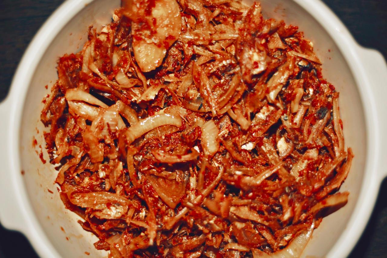 Bir tabakta kimchi